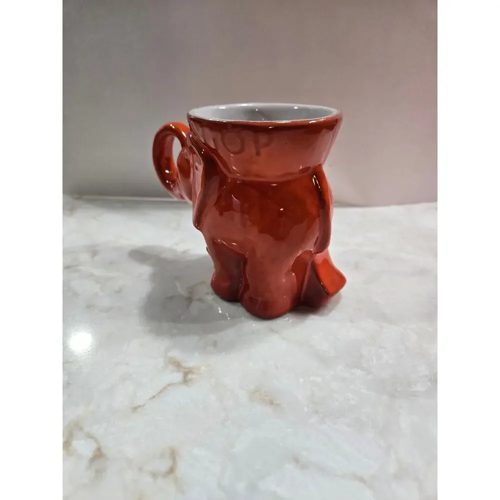 Vintage Republican GOP Elephant Coffee Cup Mug Frankoma 1969 Political Pottery